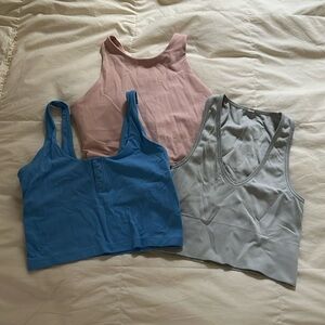 Bundle of 3 crop athletic top Athleta and Lulu Lemon